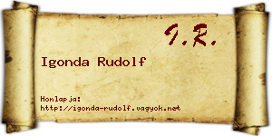 Igonda Rudolf névjegykártya
