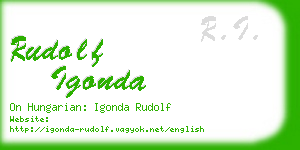 rudolf igonda business card